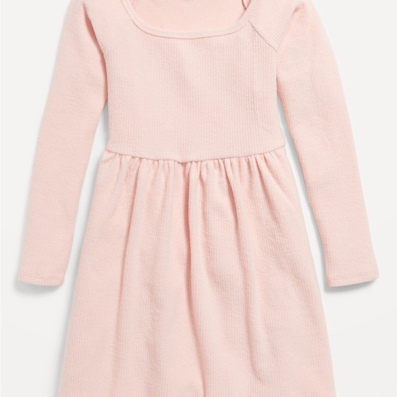 Long sleeve plush ribbed fit and flare dress - L - Picture 3 of 4